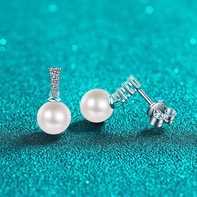 Серьги Mosan из стерлингового серебра 925 пробы с жемчугом и женской атмосферой