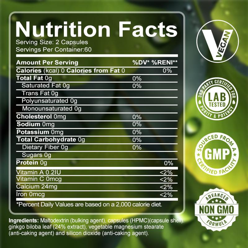 Vitamin Dietary Supplement, Organic Herbal Extracts, 120 Capsules Per Bottle