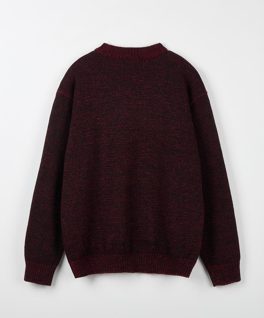 NODU Logo Ring Round Knit [Dark Red]