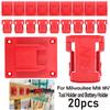 20 шт. Держатели для инструментов и держатель для аккумулятора для Milwaukee M18 18V Настенный держатель Полка для хранения аккумуляторов, дрелей, инструментов с винтами