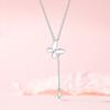 Original Tassel Butterfly Necklace Jewelry Female Niche Simple Fairy Fluttering Temperament Commuter Stainless Steel Collarbone Chain