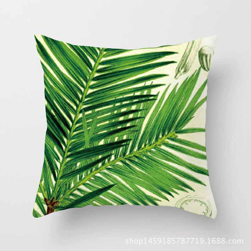 Модный чехол для подушки из полиэстера с тропическим растением, чехол для подушки из ткани для офиса и дивана, чехол для подушки из полиэстера для дома