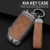 Кожаный чехол для ключей из цинкового сплава для Kia Sportage Ceed Sorento Cerato Forte KX3 K5 2017-2020, защитный чехол для автозапчастей