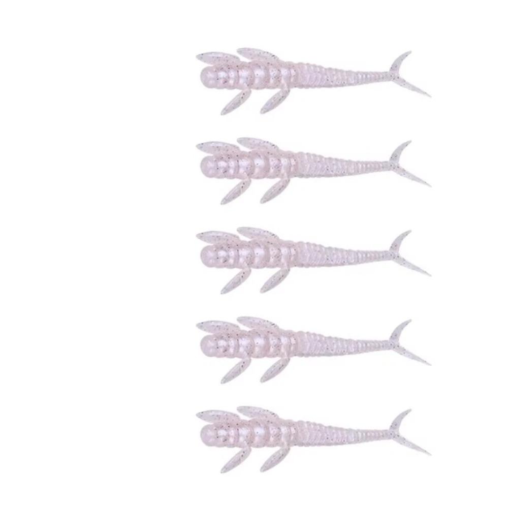 20pcs 7.3cm/1.3g Fishing Lure Laser Glitter Temptation Swimming Alien Worm Soft TPE Material Artificial Lures Sport Fishing