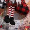 Christmas stockings with red and black checkered legs, Christmas stockings, Christmas decorations, children's gift bags, Christmas apple bags