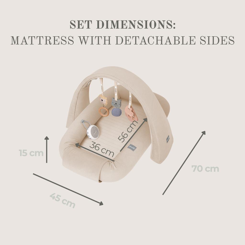 Modular Baby Nest With Sounds & Toys 4 In 1 Grey