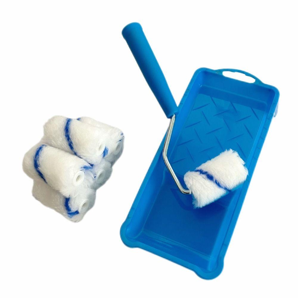 Набор валиков для краски высокой плотности 2 дюйма Гладкая отделка Валик для краски Лоток Безворсовый Мини-валик для краски Покраска стен