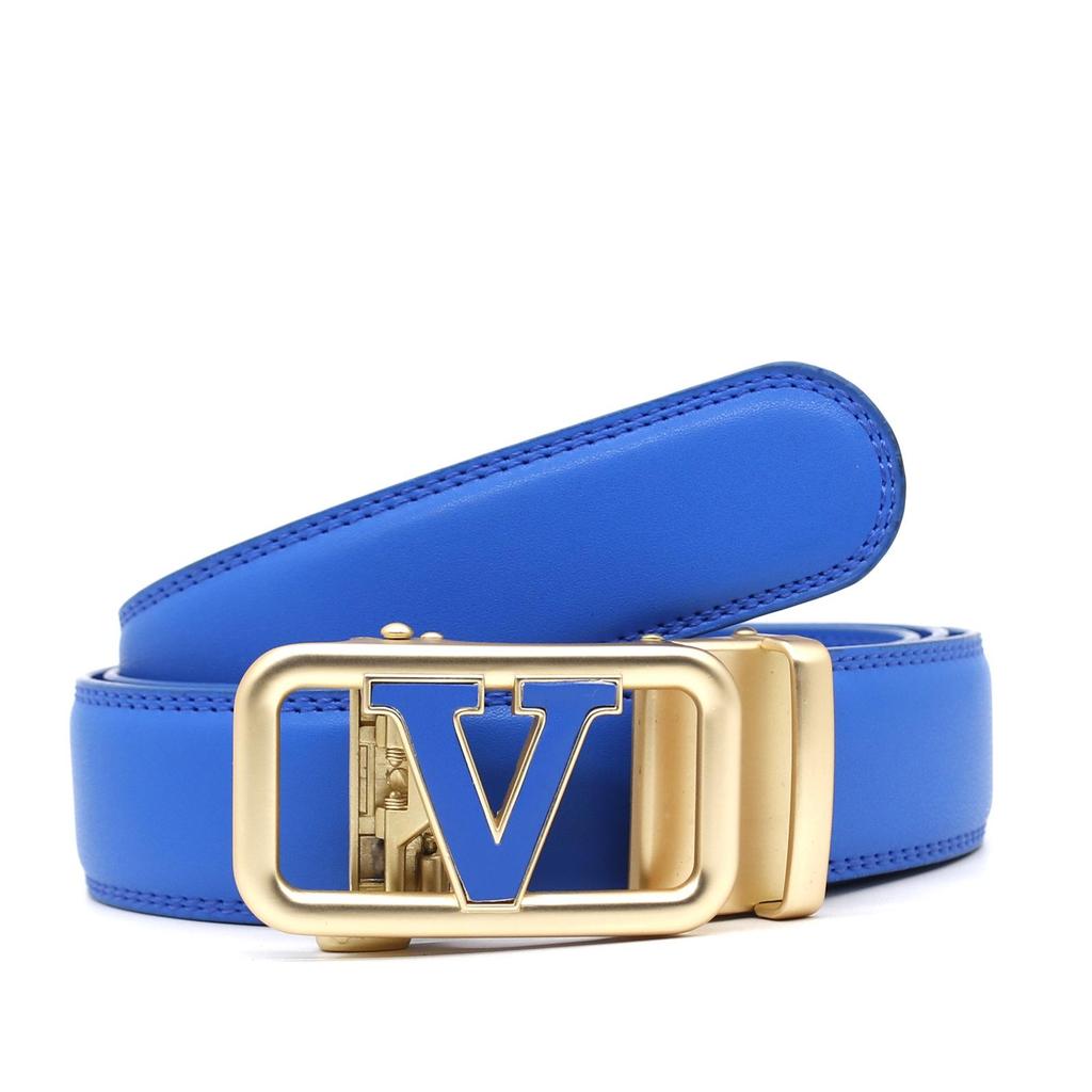 High-End Men's Genuine Leather Automatic Buckle Cowhide Belt - Versatile Fashion Accessory