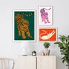 Nordic Abstract Animal Poster Красный Розовый Зеленый Тигр Не Теряет Сон Картина На Холсте Настенная Живопись Печать Картины Спальня Домашний Декор