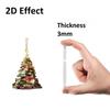 Acrylic Flat Christmas Character Pendant Durable Material Gift 2D Acrylic Pendant Multifunction Christmas Santa Pendant