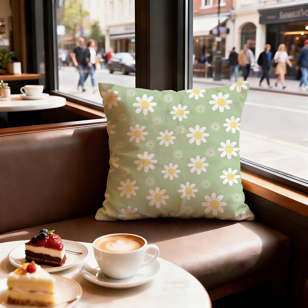 Набор наволочек с узором «Ромашки» Декоративные коротковорсовые чехлы для подушек на диван Мягкий чехол для подушки x см