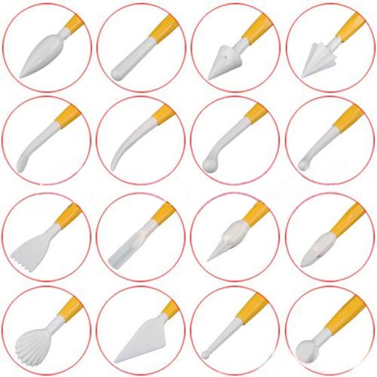 8 шт., ручка для помадки с цветком, легкая форма для шоколада, сплошной цвет, ручка для резки помадки с узором «сделай сам», простая ручка с двойной головкой для пищевых продуктов