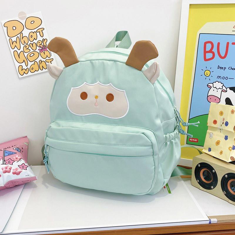 Charming Cartoon Sheep Design Backpack Spacious Trendy Gender Neutral Waterproof Laptop Bag