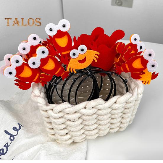 Забавный декор в виде краба, повязка на голову, весенний дизайн, повязка для волос с животными, обруч для волос с изображением краба, реквизит для фотосессии, аксессуары для волос