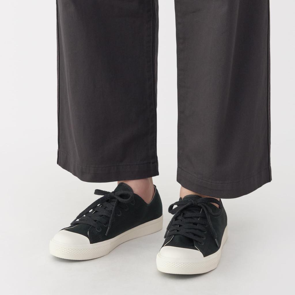 MUJI Women's Comfortable Water-Repellent Sneakers EDC01A5S Black Size 24.0cm