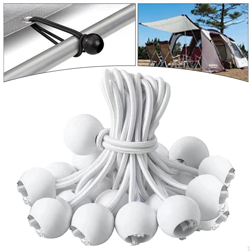 20 штук шнуров для мячей, сменные шарики, навес, брезент, стяжка, прочная, для проводов