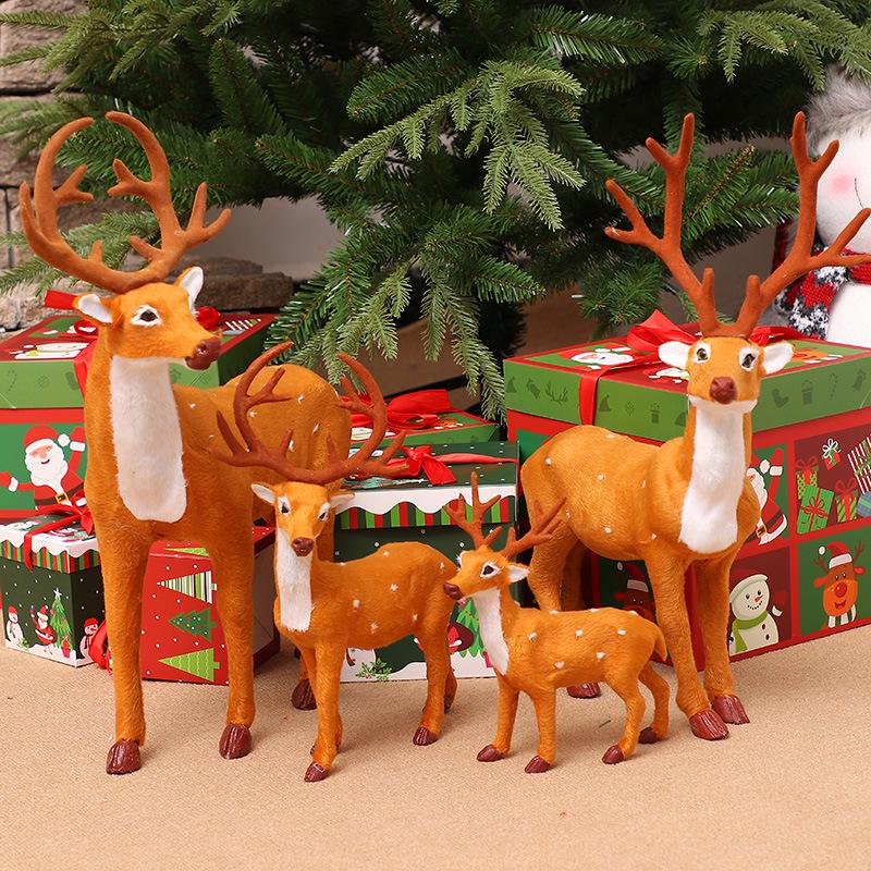 Большая рождественская фигурка оленя - Праздничное украшение в виде оленя