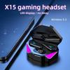 X15 TWS Wireless Bluetooth Headset LED Display Gamer Earbuds with Mic Wireless Headphones Noise Cancelling Bluetooth Earphones
