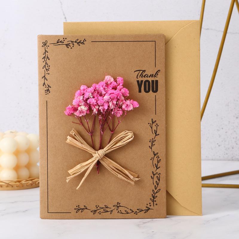 2025 Creative 3D Dried Flower Birthday & Thank You Card for Teachers
