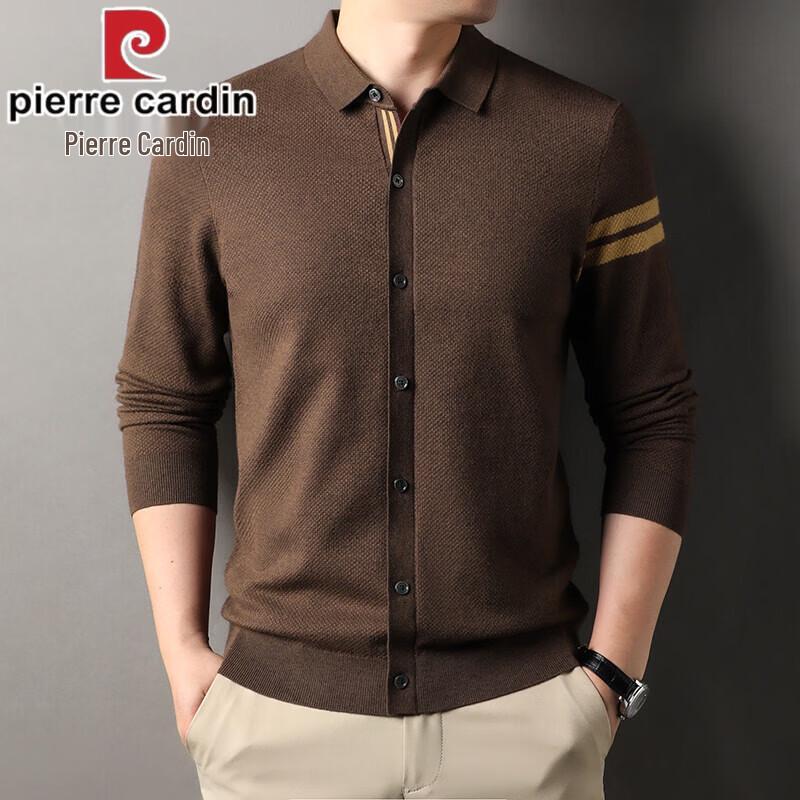 Pierre Cardin Мужской вязаный кардиган с длинным рукавом и воротником-стойкой, весна/осень 2026