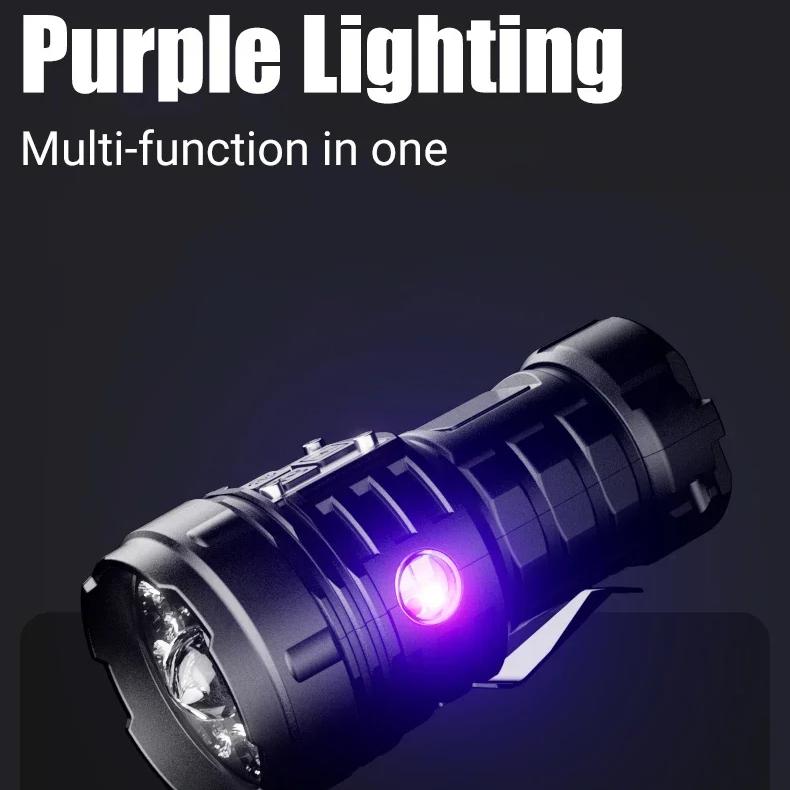 XHP50 перезаряжаемый светодиодный фонарик супер яркий мини тактический фонарь мощный водонепроницаемый фонарь для кемпинга на открытом воздухе рабочий свет