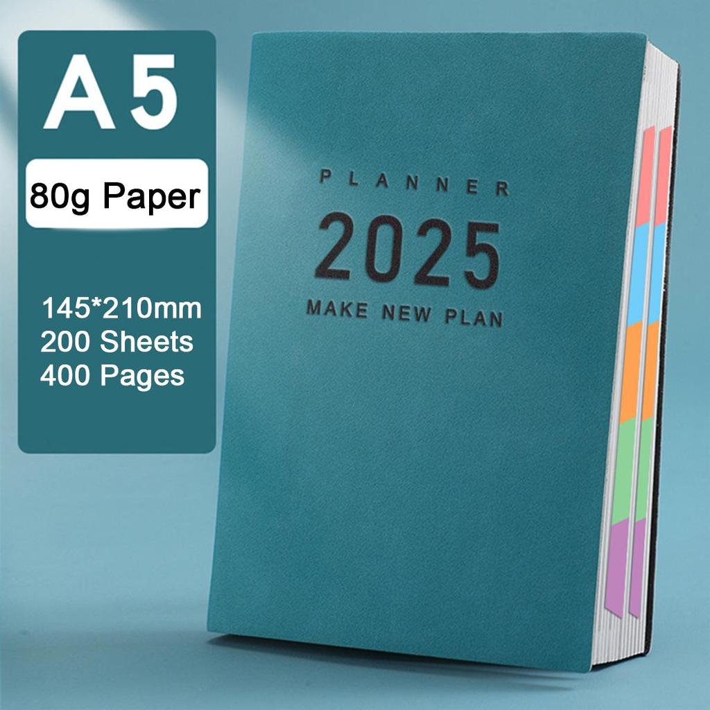 Ежедневник для школьников из толстой кожи формата А5, годовой график на 2025 год, деловой блокнот, ежедневник на 365 дней, заметки, блокнот, 200 листов