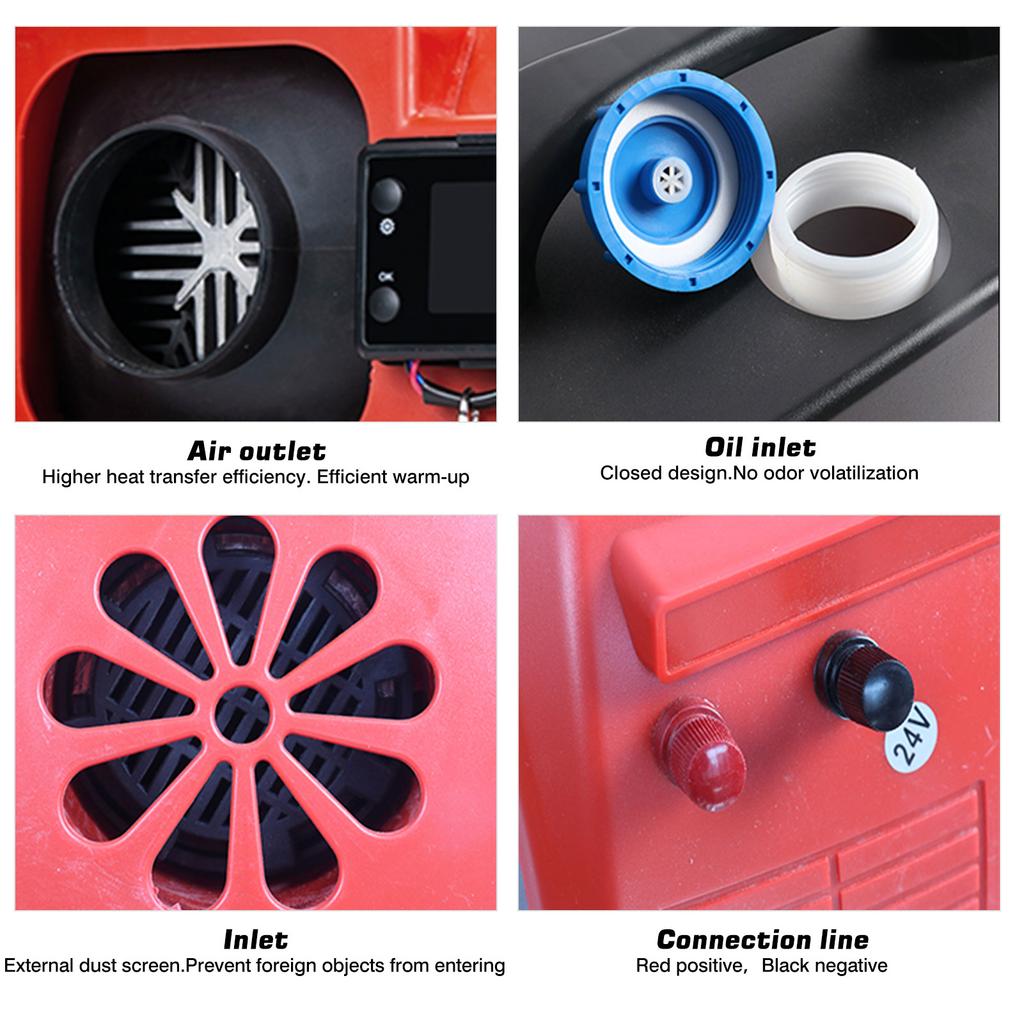 12V 24V Ignition Copper Heater 8kw All inCar Heater Parking Heater For RVs Motorhome Trucks LCD Remote Control
