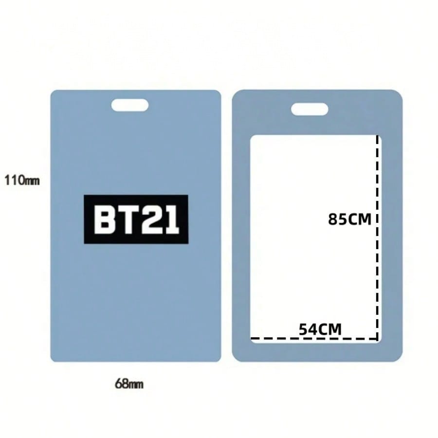 LINE FRIENDS BT21 Kpop Аниме Мультфильм Шнурок Брелок с Держателем для Карт из АБС-пластика для Карточек на Питание, Транспортных Карт и ID-Карт