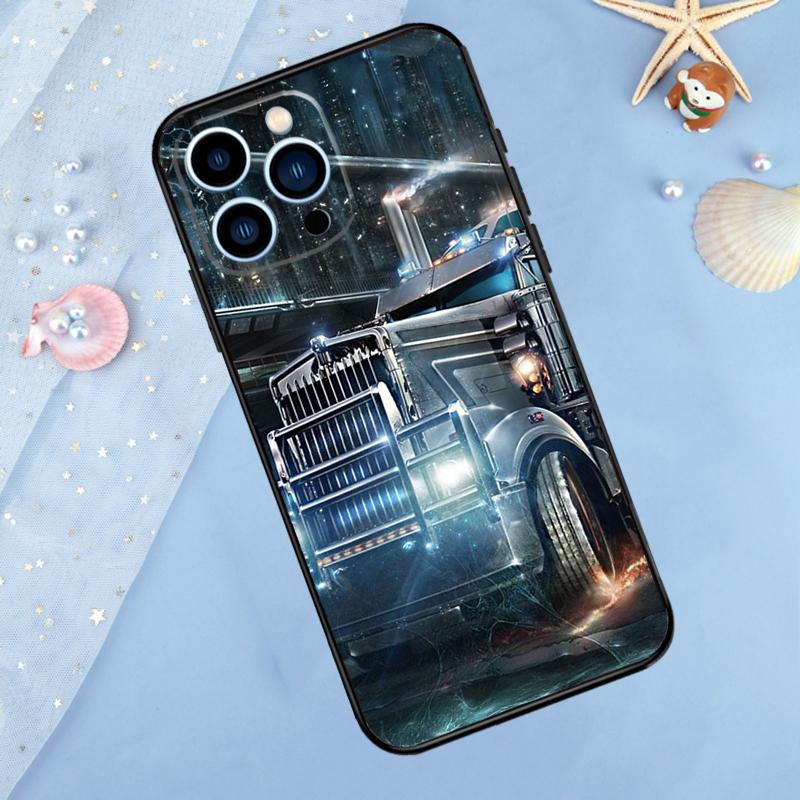 Крутой чехол-кейс для iPhone 17 Pro Max 16 15 14 12 11 13 Pro Max Plus 12 13 Mini 16e 17 Air с изображением тяжеловоза