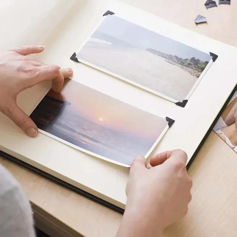 480/24 шт. Наклейки-уголки для фото для DIY фотоальбомов и скрапбукинга Винтажная Декорация Рамки из Крафт-бумаги Принадлежности для Рукоделия