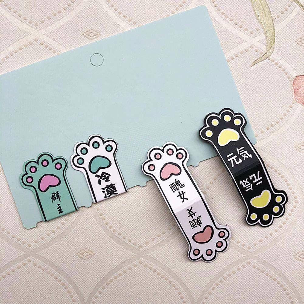 Канцелярская скрепка Школьный принадлежность Офисная принадлежность Кошачья лапка Маркер для книг Магнитные закладки Книжные наклейки Скрепка