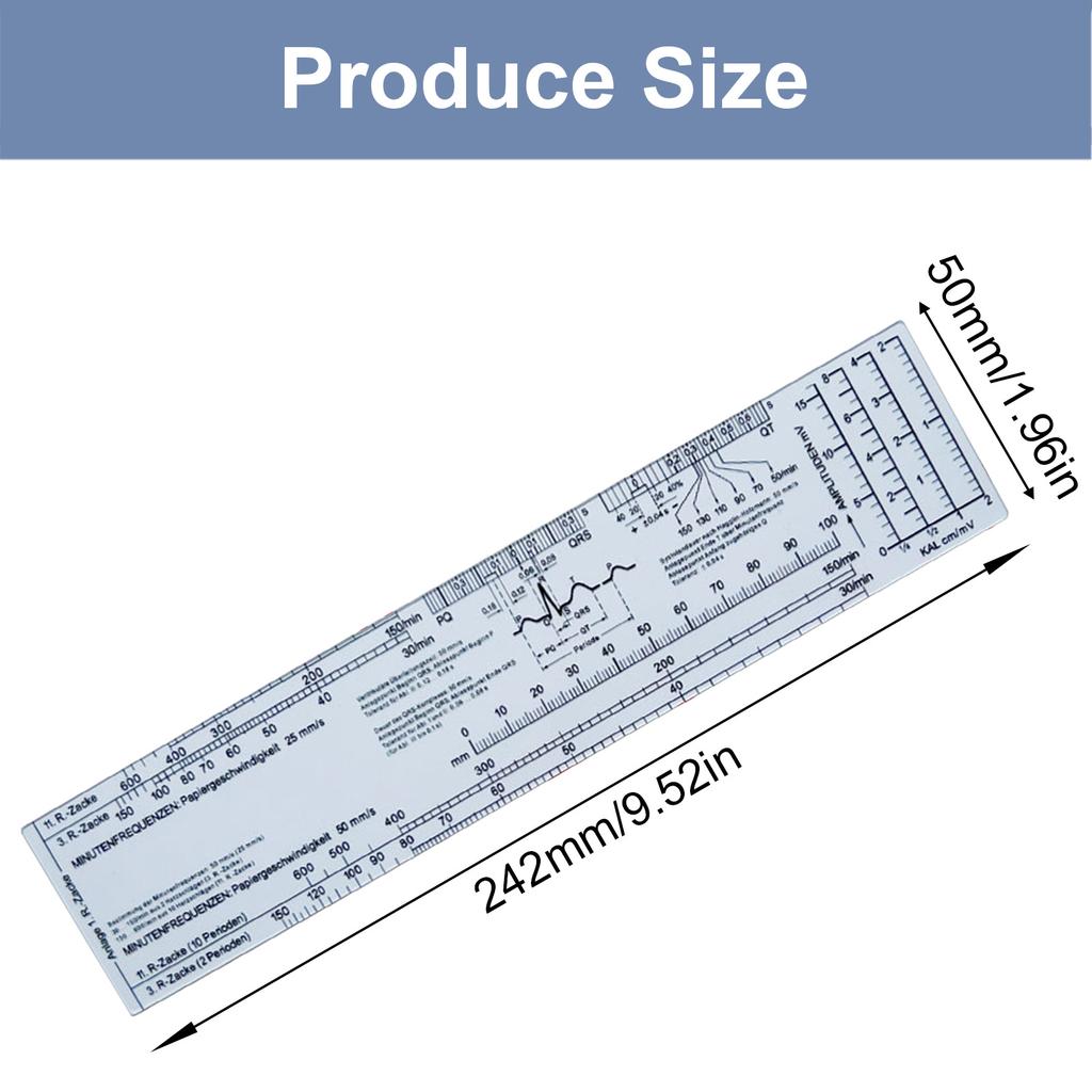 Шкала сердечного ритма, измерительная линейка, измерительный прибор для измерения сердечного ритма, штангенциркуль для интерпретации, линейка для измерения электрокардиограммы