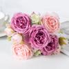 Artificial Flowers Fake Silk Peony Vases Home Room Wreath Decoration Scrapbooking Festival Garland Wedding Bouquet Accessories