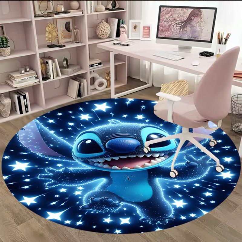 1pc S-Stitch2 Carpet, Round Rug, Comfortable, Suitable for Entryways, Living Rooms, Office, And Bedrooms, Christmas Decoration