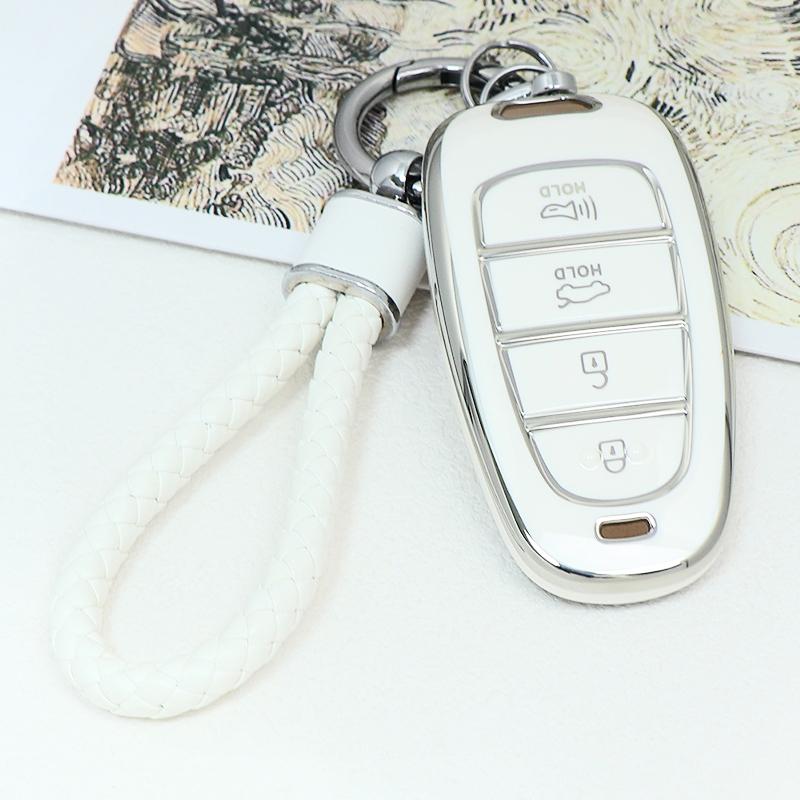 4 5 6 7 8 Кнопок TPU Оболочка для Пульта Ключа Брелок Чехол Крышка для Hyundai 2020-2021 Sonata Nexo DN8 Santa Fe TM Tucson NX4 Staria Ioniq