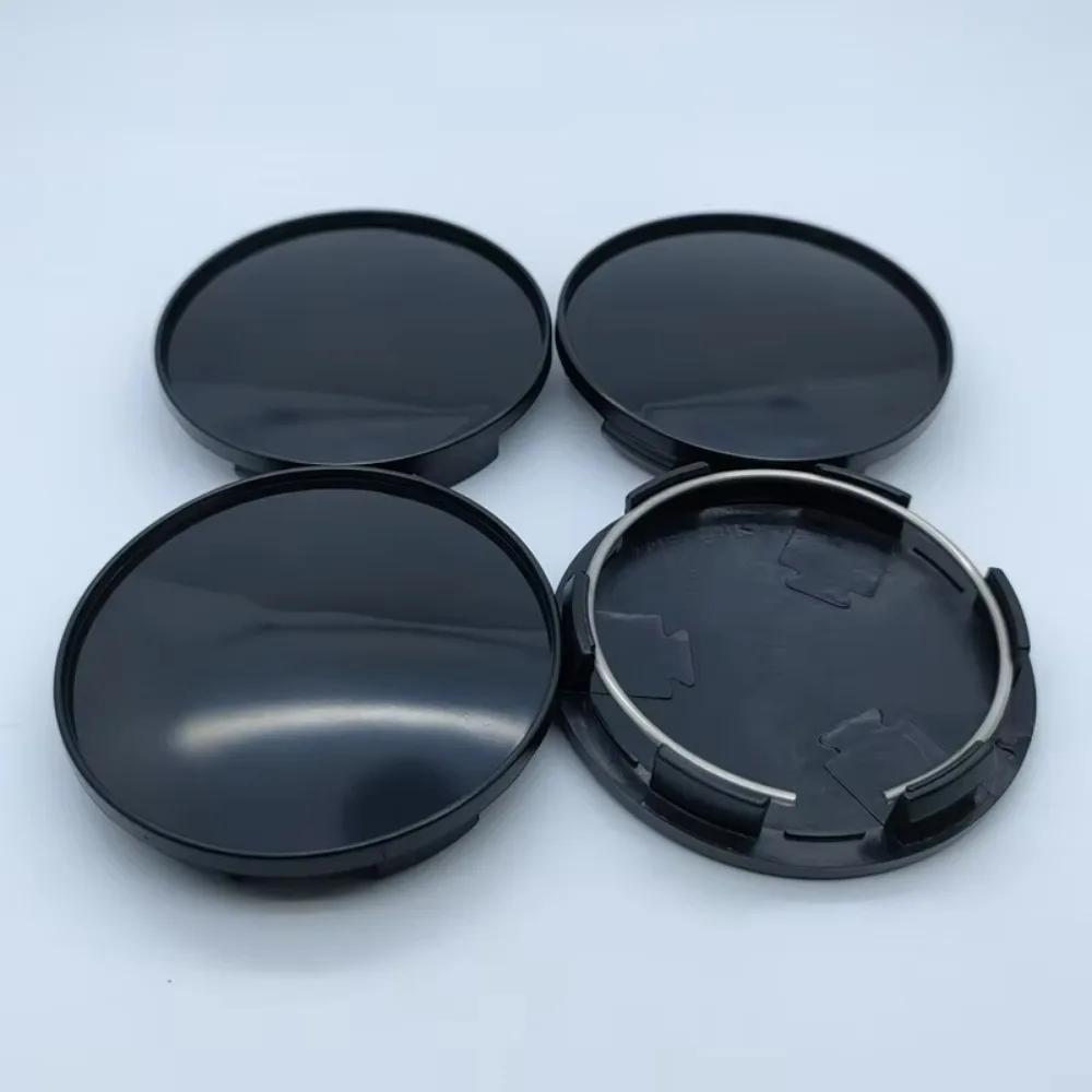 4pcs O.D 68mm / I.D 62mm Blank No Emblem Car Wheel Center Caps Wheels Hub Rim Hubcaps Centre Cover Replace Styling Accessories