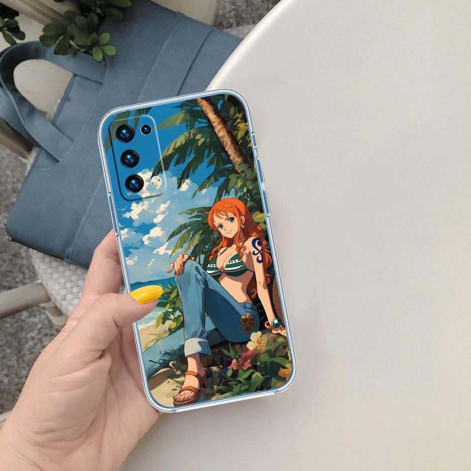 One Piece Luffy Nami Soft Shell Transparent Phone Case for Motorola Moto G7 G8 G9 G84 G85 G73 G24 G15 Z2 Play Power Plus
