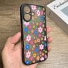 Shockproof Soft Edge Hard PC Matte Phone Cover For iPhone 17 Air 16e 16 15 14 Pro Max 13 16 17 Pro 17 Flowers Print Case