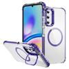 For Samsung Galaxy S25+ Clear Phone Case with Lens Kickstand Cover Compatible with MagSafe