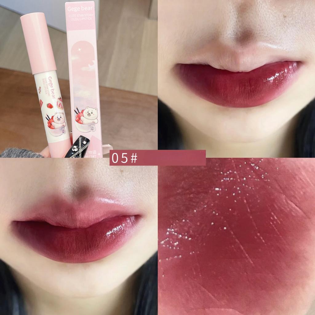 Dudu Lipstick Увлажняющая и легко окрашиваемая водная блестящая зеркальная долговечная отбеливающая помада-карандаш