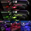 18 в 1 RGB LED Автомобильная Подсветка Салона Атмосферный Свет Внутренняя Акриловая Светодиодная Лента Управление через Приложение Декоративная Лампа Универсальная