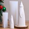 Безликий Дед Мороз Силиконовая Форма для Свечей DIY Рождественское Украшение Поделки Изготовление Аромамыло Гипс Смола Глина Формы Декор Дома