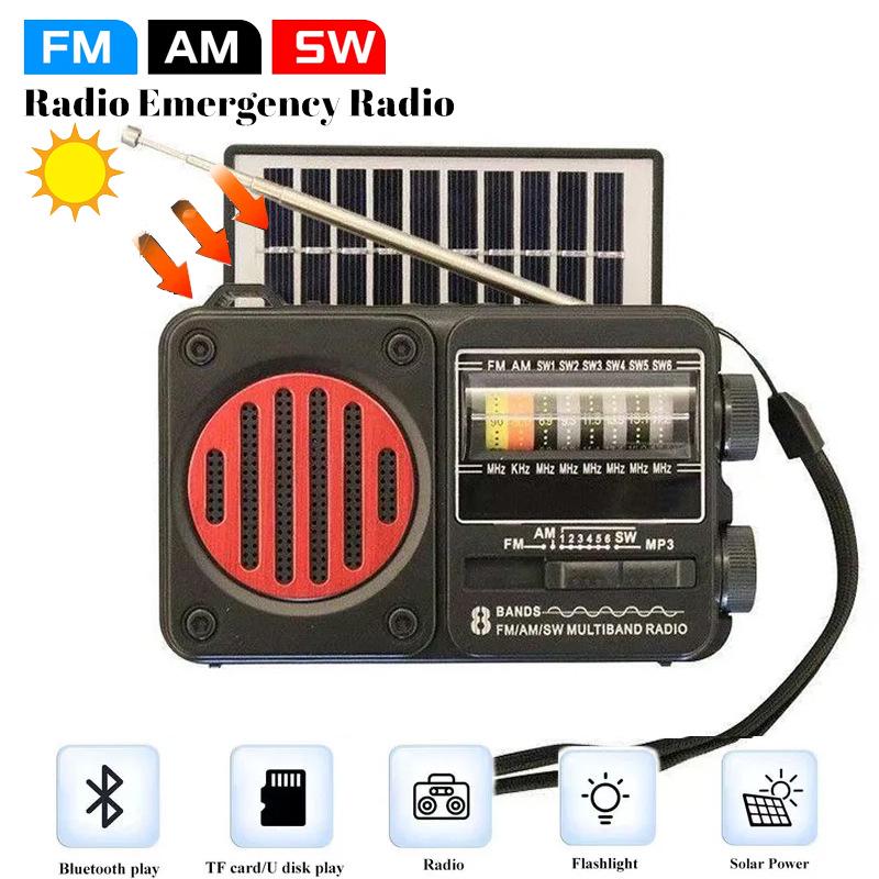 Bluetooth-динамик на солнечных батареях с FM-радио, слотом для карт, USB и многодиапазонной антенной