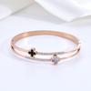 Fashion Light Luxury Senior Sense Titanium Steel Bracelet Four-Leaf Clover Bracelet Female Non-Colour Loss Bracelet
