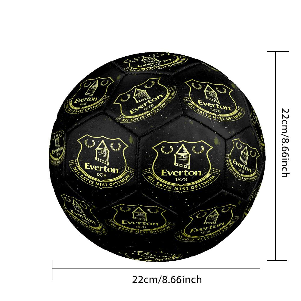 Ever-ton Football Club Crest Printed Size 5 Soccer Balls, High-Quality, Anti-Slip, Protective Football, A Unique Gift , Birthdays, Christmas Gifts