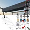 Width 2m Rainproof And HDPE Wave Telescopic Sail Garden Retractable Awning Sun Shade Screen Balconoy Shed With 15mm Steel Pipe