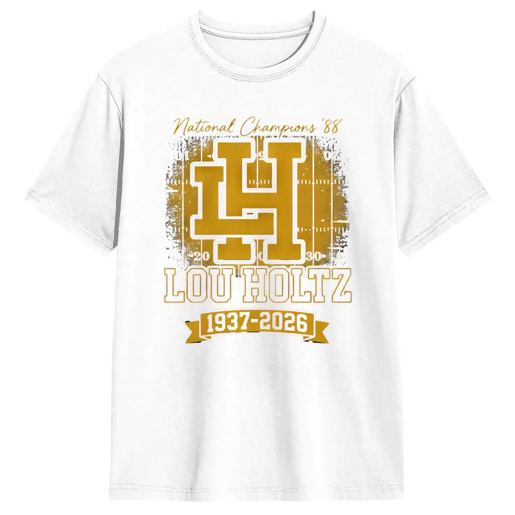 Lou Holtz Lh 1937 2026 T Shirt Unisex Pure Cotton Funny Tshirt Round Neck Tees Short Sleeve Tops Plus Size