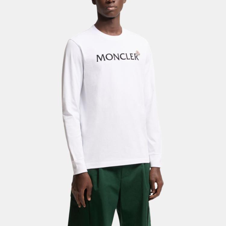 Moncler SS26 Casual Logo Crewneck Long Sleeve Sweatshirt Men sweatshirt L10918D0000989AYY001