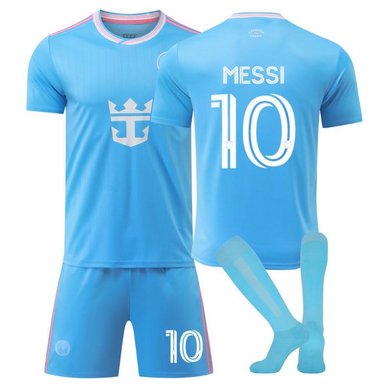 2025/26 Football Training Uniform Home Away No.10 Jersey Children Adult Set Breathable Quick-Dry Soccer Shirt