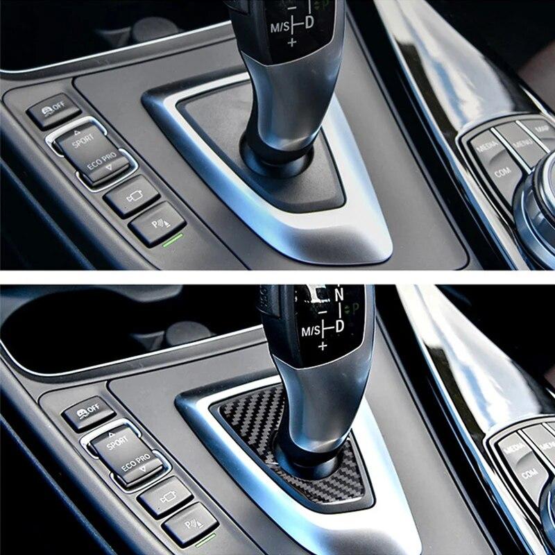 Углеродное волокно, панель переключения передач автомобиля, нижняя крышка, накладка, декоративная наклейка, автомобильные аксессуары для BMW F30 F31 F32 F33 F36 3GT F34 2013-19